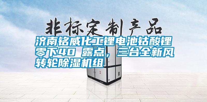 濟(jì)南銘威化工鋰電池鈷酸鋰零下40℃露點(diǎn)，三臺全新風(fēng)轉(zhuǎn)輪除濕機(jī)組