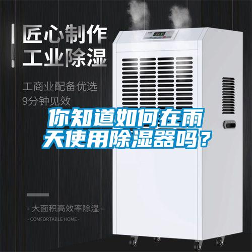 你知道如何在雨天使用除濕器嗎？
