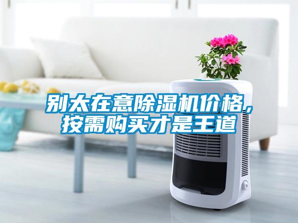 別太在意除濕機價格，按需購買才是王道