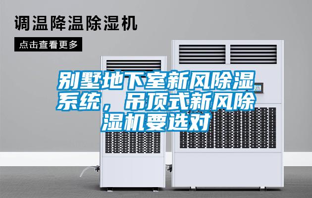 別墅地下室新風除濕系統(tǒng)，吊頂式新風除濕機要選對