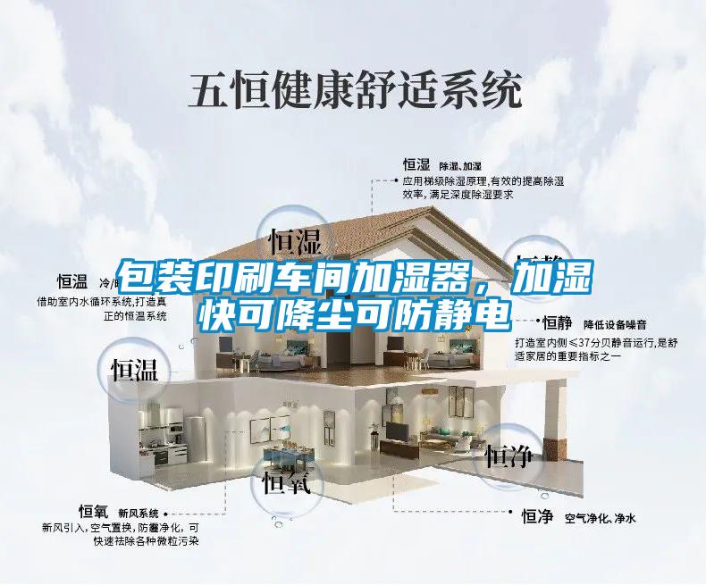 包裝印刷車間加濕器，加濕快可降塵可防靜電