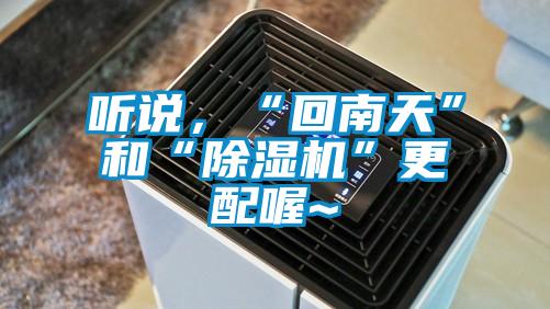 聽說，“回南天”和“除濕機(jī)”更配喔~