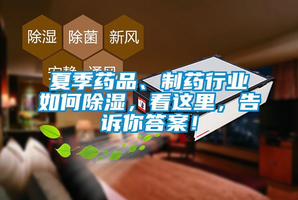 夏季藥品、制藥行業(yè)如何除濕，看這里，告訴你答案！