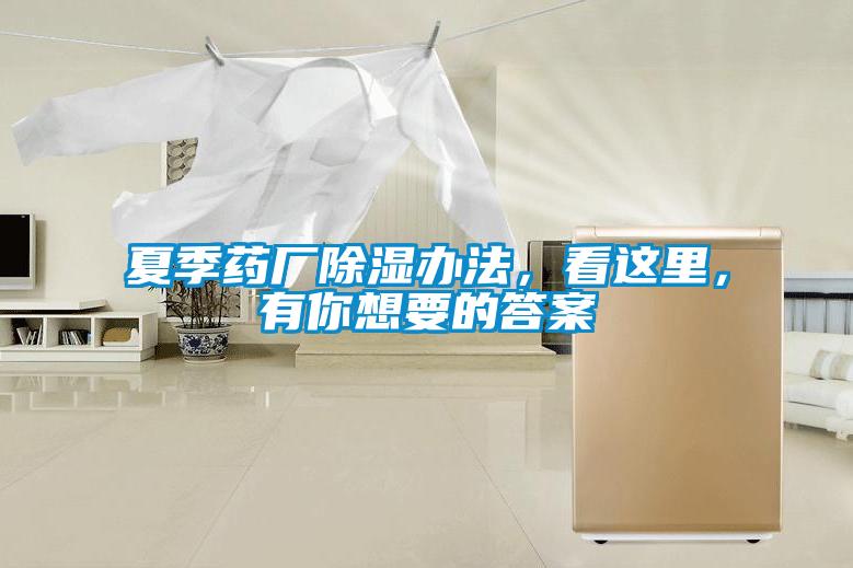 夏季藥廠除濕辦法，看這里，有你想要的答案