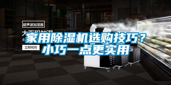 家用除濕機選購技巧？小巧一點更實用