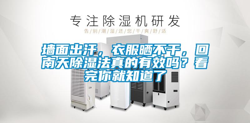 墻面出汗，衣服曬不干，回南天除濕法真的有效嗎？看完你就知道了