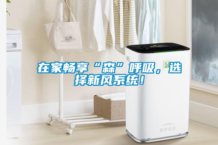 在家暢享“森”呼吸，選擇新風系統(tǒng)！