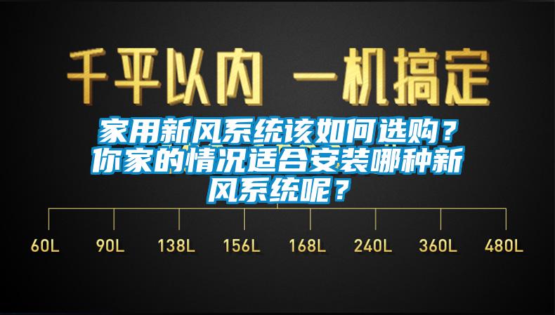 家用新風(fēng)系統(tǒng)該如何選購(gòu)？你家的情況適合安裝哪種新風(fēng)系統(tǒng)呢？