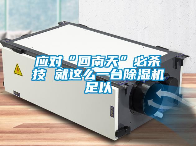 應(yīng)對“回南天”必殺技 就這么一臺除濕機足以