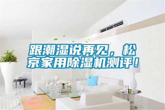 跟潮濕說再見，松京家用除濕機測評！
