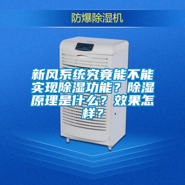 新風(fēng)系統(tǒng)究竟能不能實現(xiàn)除濕功能？除濕原理是什么？效果怎樣？