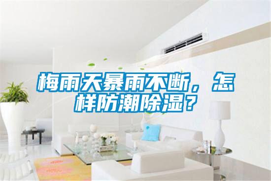 梅雨天暴雨不斷，怎樣防潮除濕？