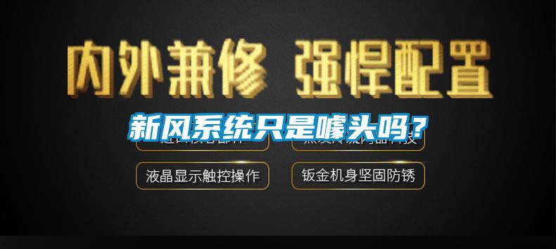 新風(fēng)系統(tǒng)只是噱頭嗎？