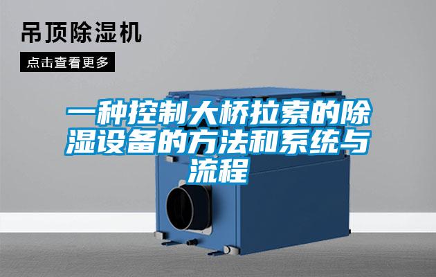 一種控制大橋拉索的除濕設備的方法和系統(tǒng)與流程