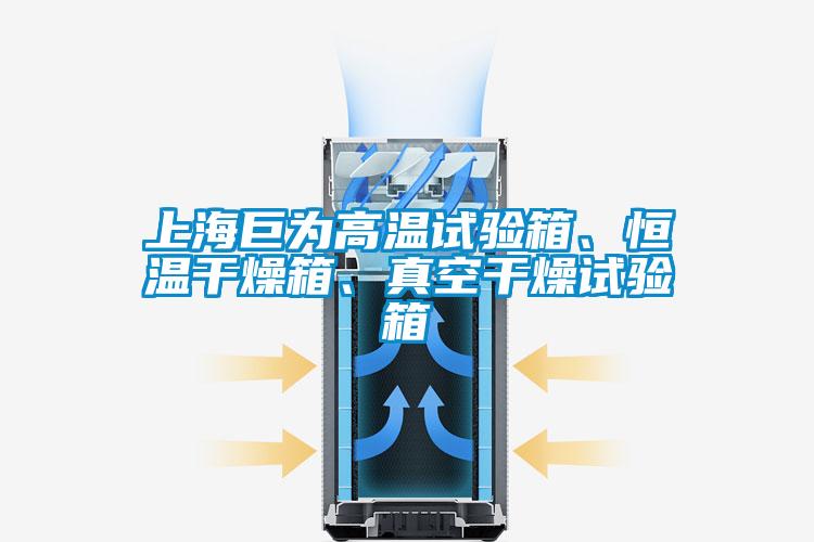 上海巨為高溫試驗箱、恒溫干燥箱、真空干燥試驗箱