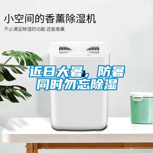 近日大暑，防暑同時(shí)勿忘除濕