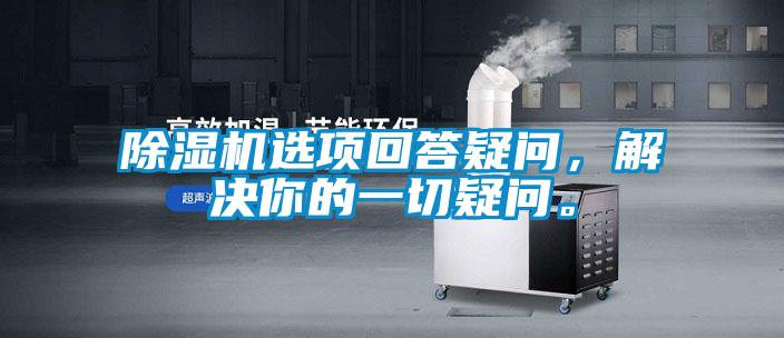 除濕機選項回答疑問，解決你的一切疑問。