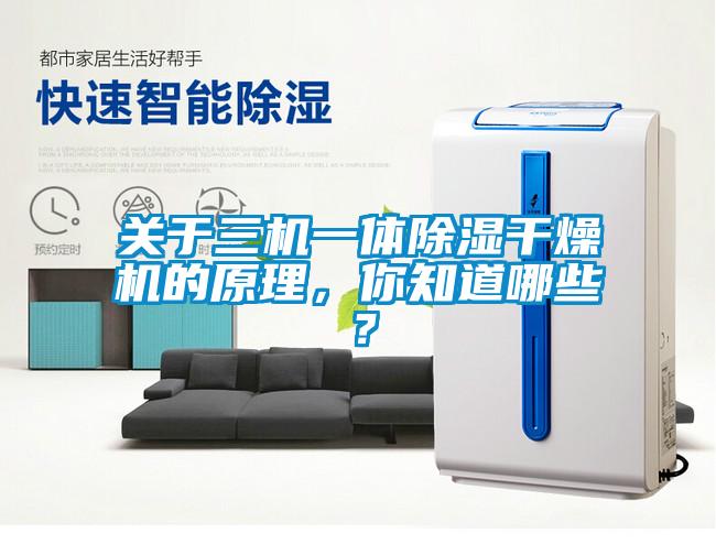 關(guān)于三機(jī)一體除濕干燥機(jī)的原理，你知道哪些？
