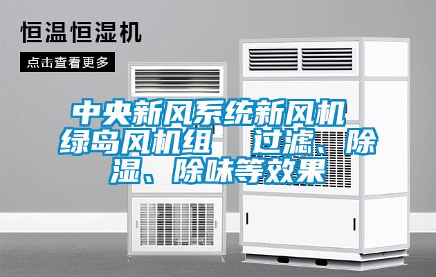 中央新風(fēng)系統(tǒng)新風(fēng)機(jī) 綠島風(fēng)機(jī)組  過(guò)濾、除濕、除味等效果