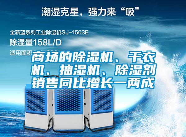 商場的除濕機、干衣機、抽濕機、除濕劑銷售同比增長一兩成