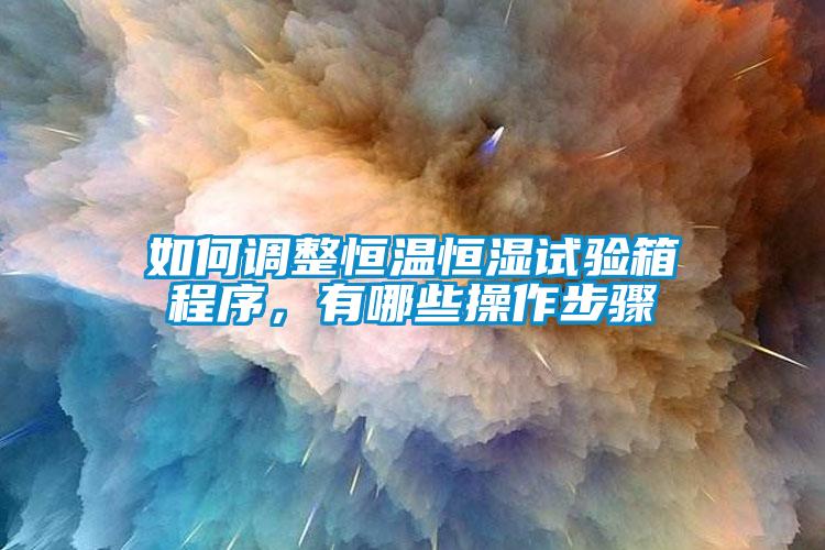 如何調(diào)整恒溫恒濕試驗(yàn)箱程序，有哪些操作步驟