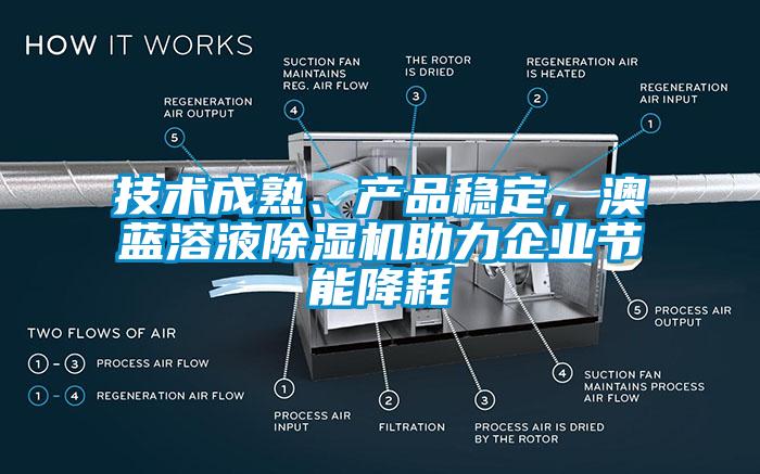 技術成熟、產(chǎn)品穩(wěn)定，澳藍溶液除濕機助力企業(yè)節(jié)能降耗
