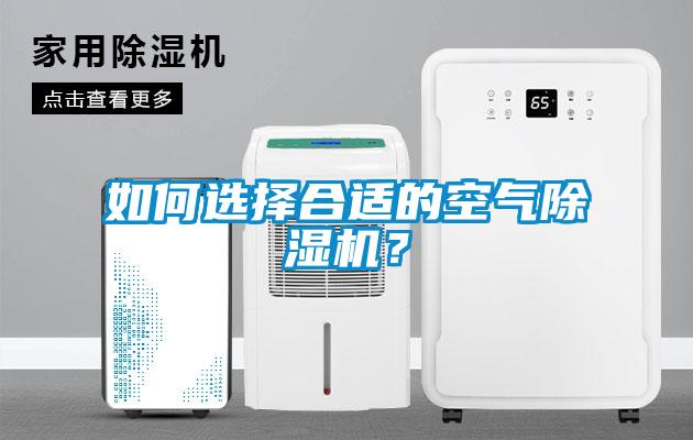 如何選擇合適的空氣除濕機？