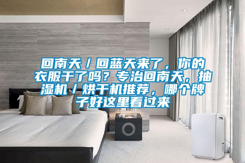 回南天／回藍(lán)天來了，你的衣服干了嗎？專治回南天，抽濕機／烘干機推薦，哪個牌子好這里看過來