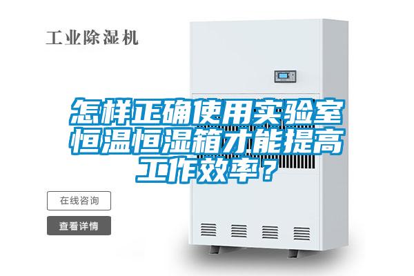 怎樣正確使用實(shí)驗(yàn)室恒溫恒濕箱才能提高工作效率？