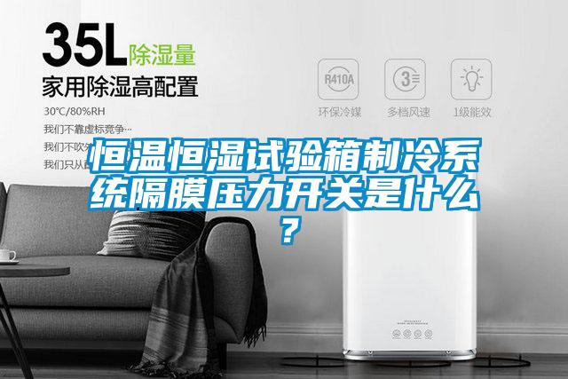 恒溫恒濕試驗箱制冷系統(tǒng)隔膜壓力開關(guān)是什么？