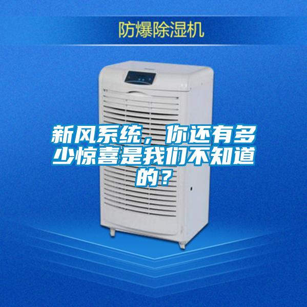 新風(fēng)系統(tǒng)，你還有多少驚喜是我們不知道的？