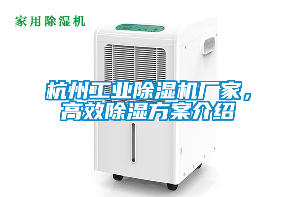 杭州工業(yè)除濕機廠家，高效除濕方案介紹