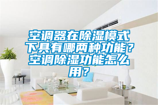 空調(diào)器在除濕模式下具有哪兩種功能？空調(diào)除濕功能怎么用？