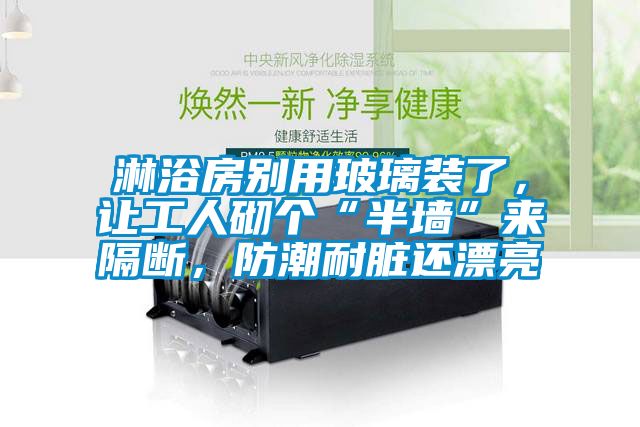 淋浴房別用玻璃裝了，讓工人砌個“半墻”來隔斷，防潮耐臟還漂亮