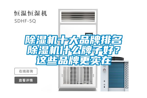 除濕機(jī)十大品牌排名除濕機(jī)什么牌子好？這些品牌更實(shí)在