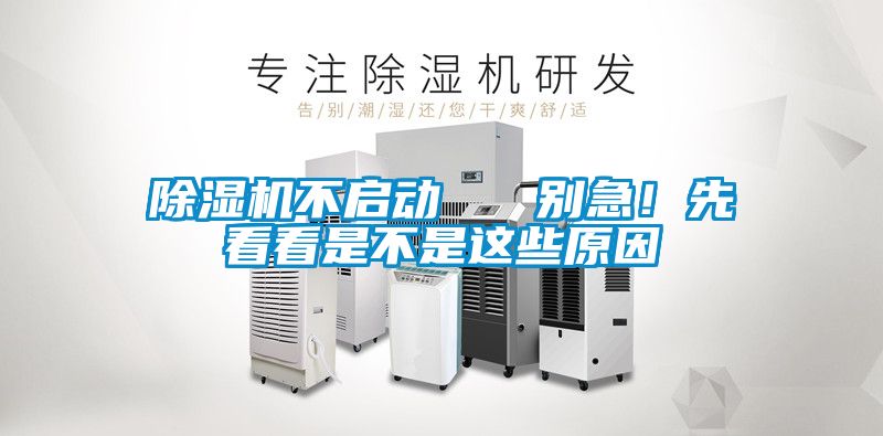 除濕機不啟動   別急！先看看是不是這些原因