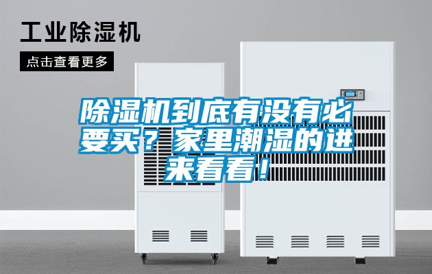 除濕機到底有沒有必要買？家里潮濕的進來看看！