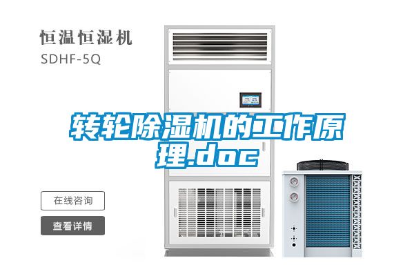 轉(zhuǎn)輪除濕機的工作原理.doc