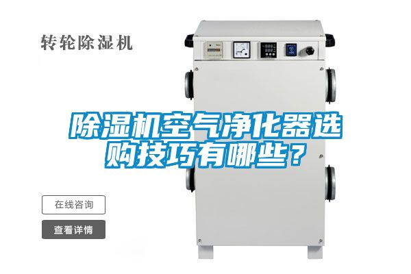 除濕機空氣凈化器選購技巧有哪些？
