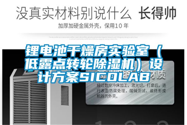 鋰電池干燥房實驗室（低露點轉(zhuǎn)輪除濕機）設(shè)計方案SICOLAB