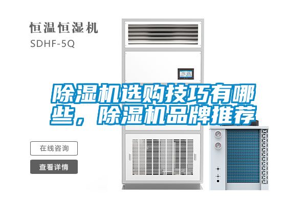 除濕機選購技巧有哪些，除濕機品牌推薦